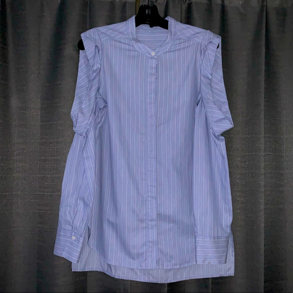 Cold Shoulder Button Down Shirt - image 1
